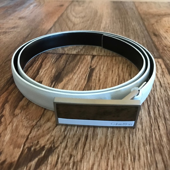Calvin Klein Accessories - Calvin Klien Belt Womens Waisband White Leather